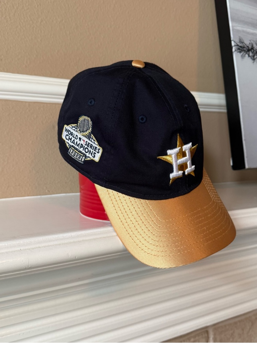 New Houston Astros Navy and Gold 2022 World Series Champions Hat Cap Adjustable
